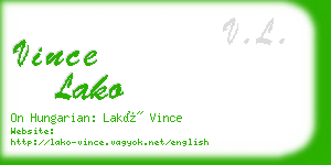 vince lako business card